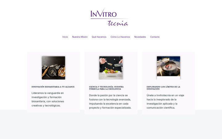 Screenshot of invitrotecnia.com
