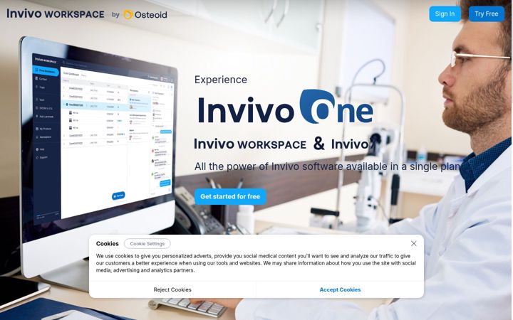 Screenshot of invivoworkspace.com