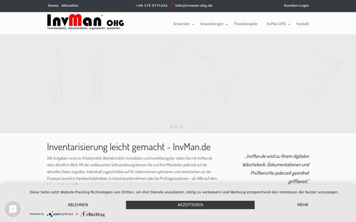 Screenshot of invman-online.de
