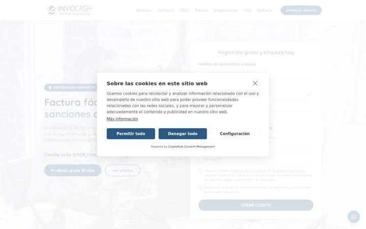 Screenshot of invo.cash