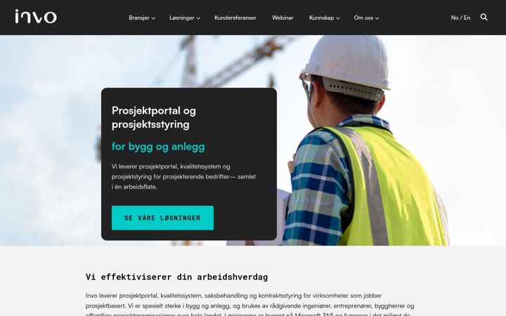 Kuvakaappaus sivustosta invo.no