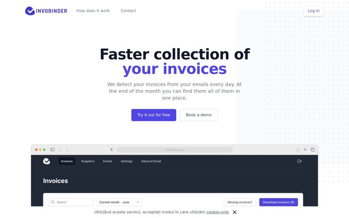 Screenshot of invobinder.com