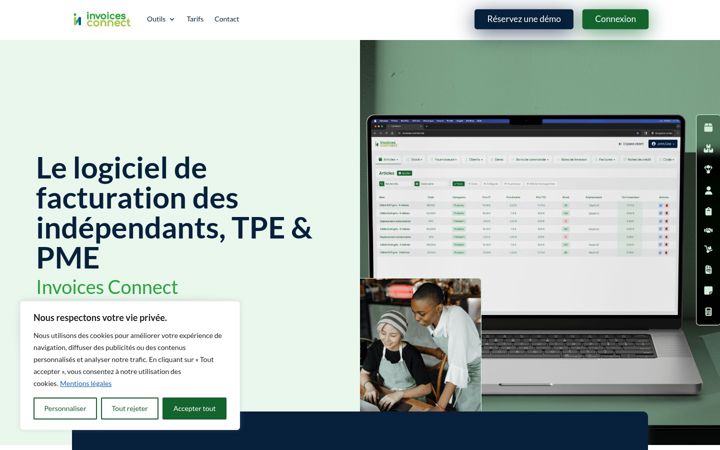 Screenshot of invoices-connect.be