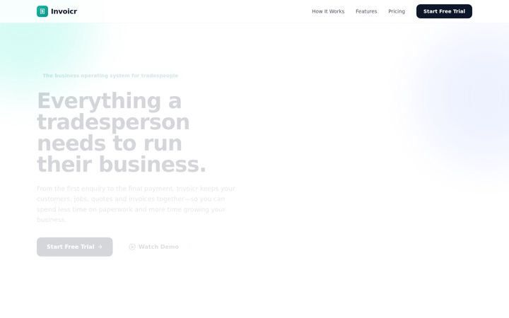 Screenshot of invoicr.co.uk