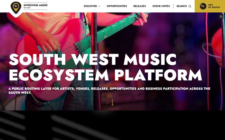 Screenshot of involvingmusic.com