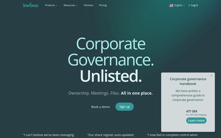 Screenshot of invono.se