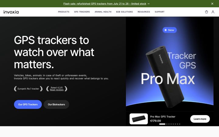 Screenshot of invoxia.com
