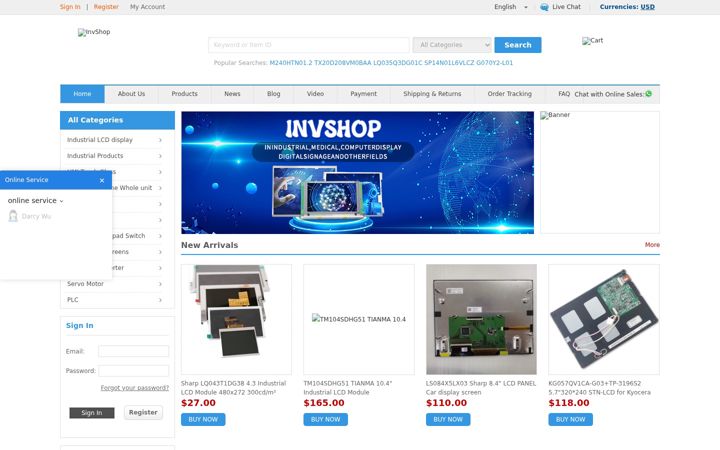 Screenshot of invshop.com