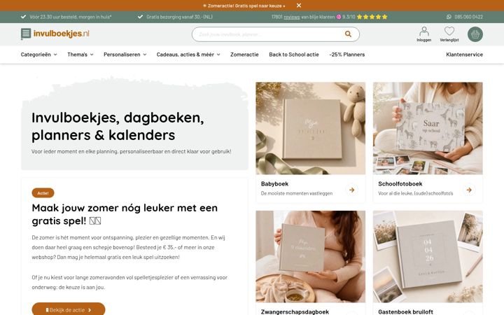 Screenshot of invulboekjes.nl