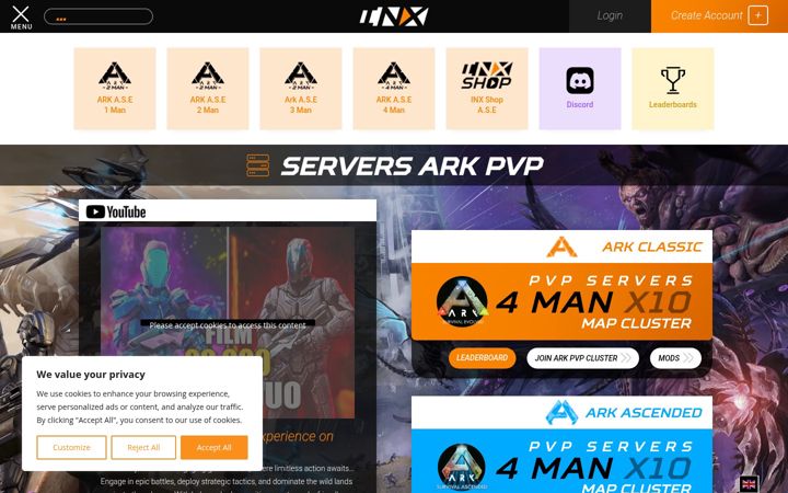 Screenshot of inxserv.eu