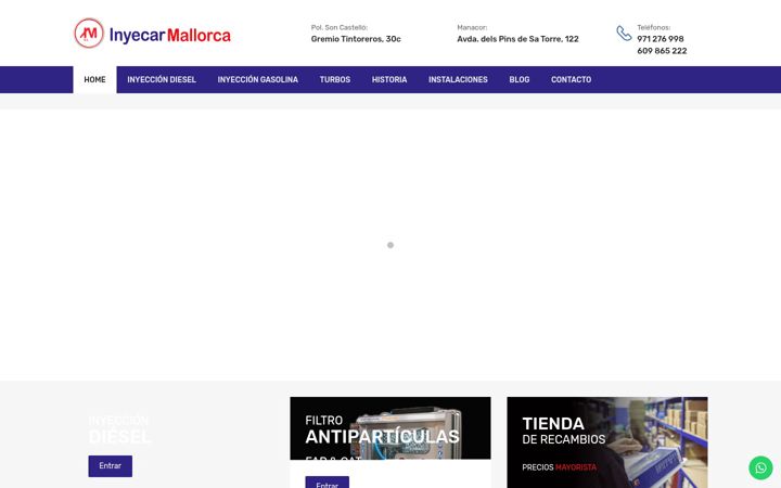 Screenshot of inyecarmallorca.es