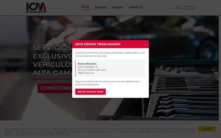 Screenshot of inyecarmotor.es