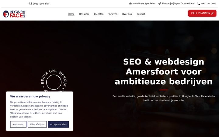 Screenshot of inyourfacemedia.nl