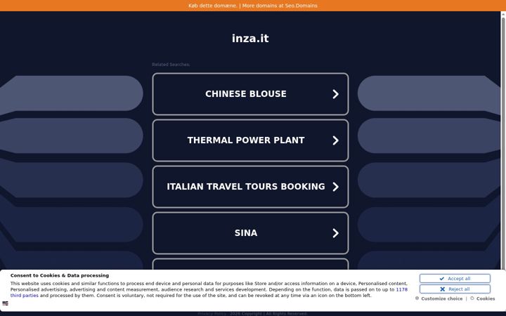 Screenshot of inza.it