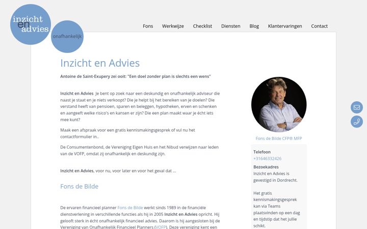 Screenshot of inzichtenadvies.nl