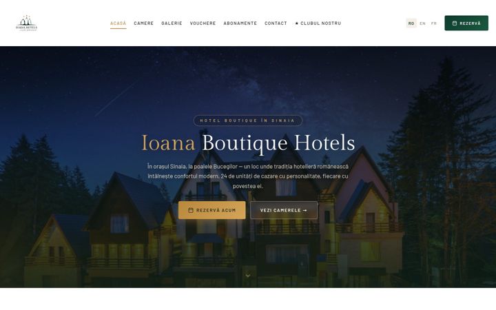 Screenshot of ioana-hotels.ro