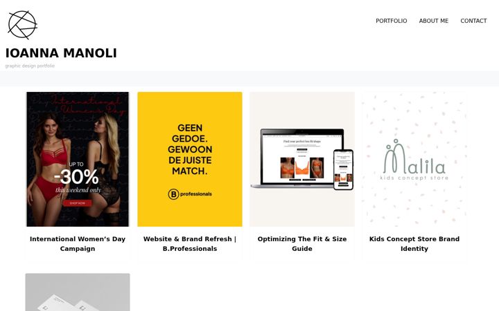 Screenshot of ioannamanoli.com