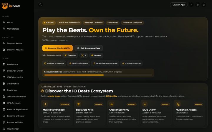 Screenshot of iobeats.com