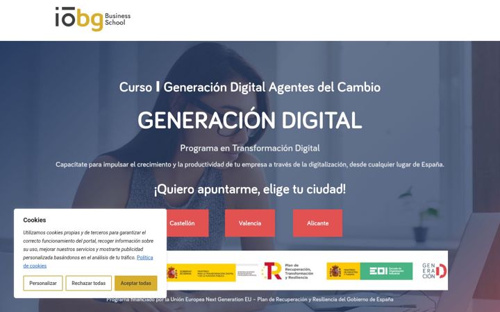 Screenshot of iobg.es