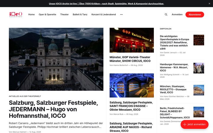 Screenshot of ioco.de