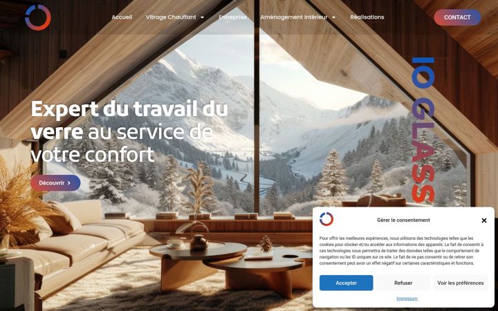 Screenshot of ioglass.fr