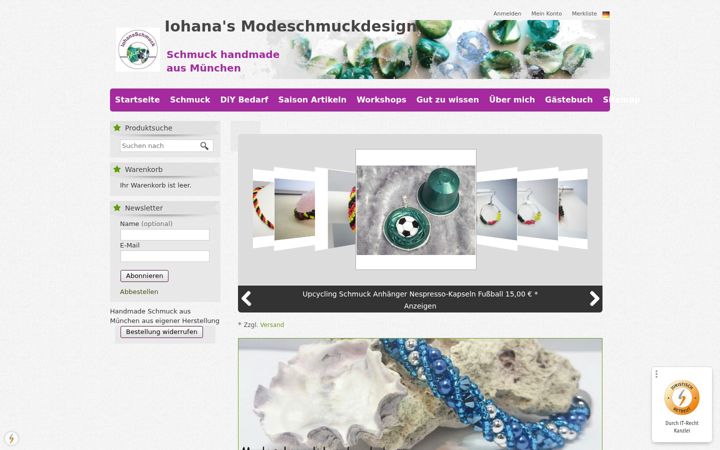 Screenshot of iohana-schmuckdesign.de