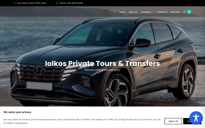 Screenshot of iolkostours.gr
