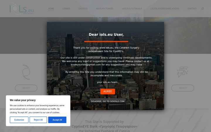 Screenshot of iols.eu