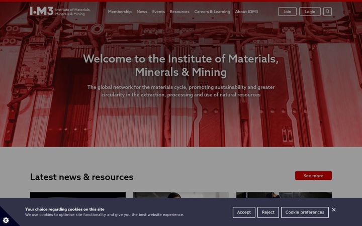 Screenshot of iom3.org