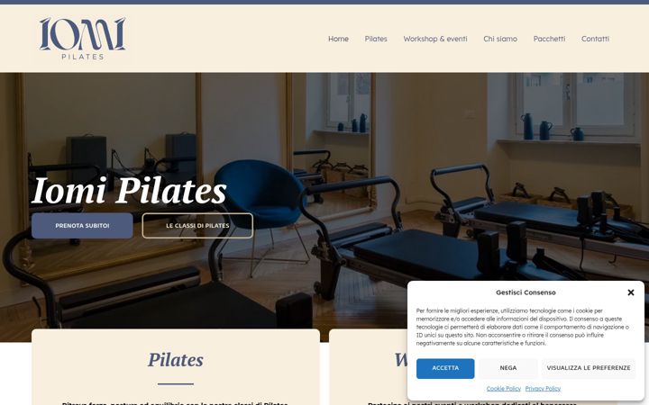 Screenshot of iomipilates.it