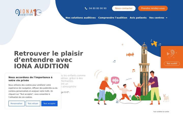 Screenshot of iona-audition.com