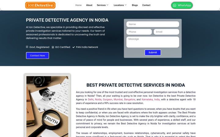 Screenshot of iondetective.com