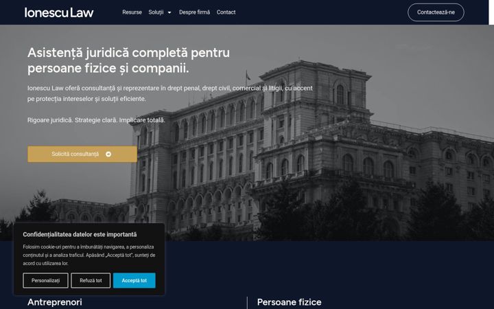 Screenshot of ionesculaw.ro