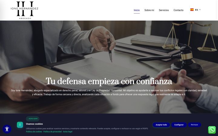 Screenshot of ionhernandezabogado.com