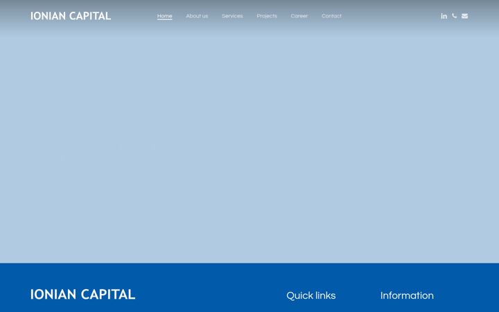 Screenshot stránky ionian-capital.com
