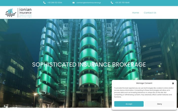 Screenshot of ionianinsurance.com