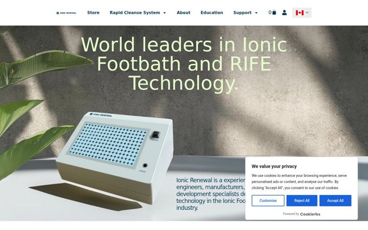 Screenshot of ionicrenewal.com