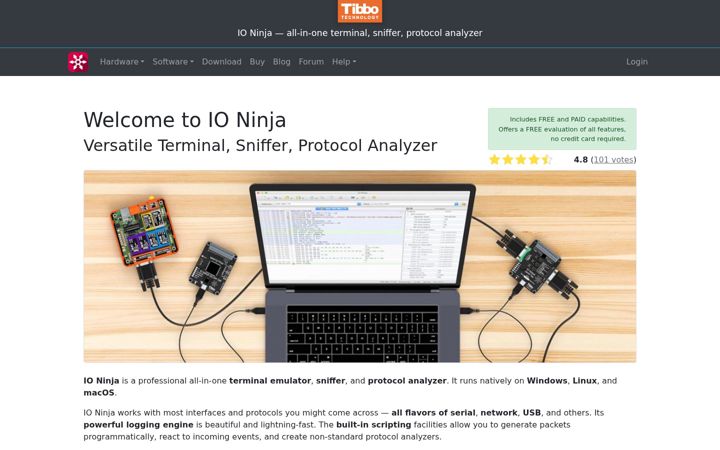 Screenshot of ioninja.com