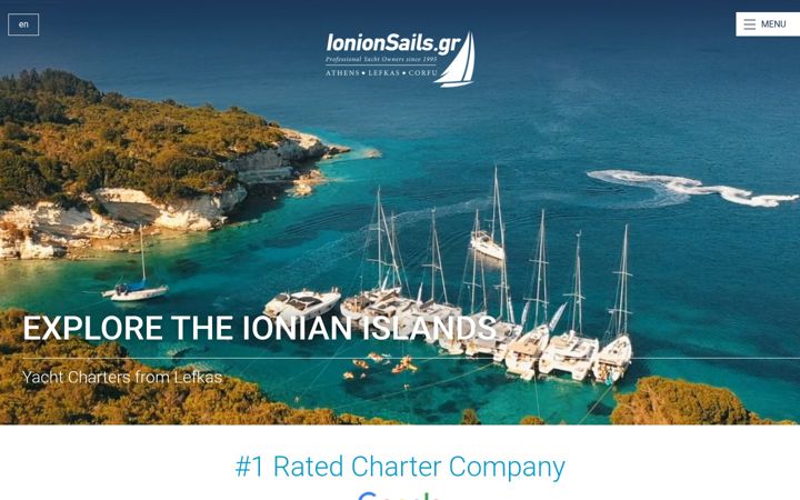 Screenshot of ionionsails.com