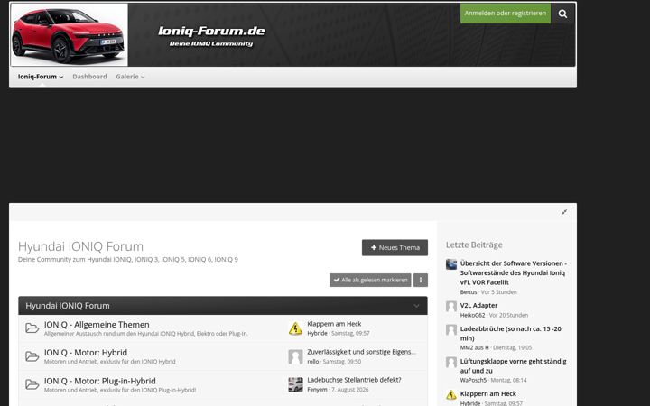 Screenshot of ioniq-forum.de
