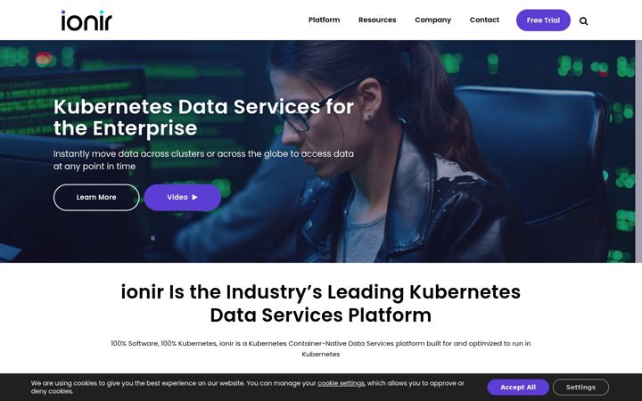 Screenshot of ionir.com