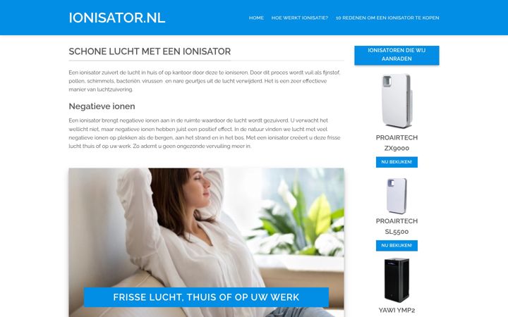 Screenshot of ionisator.nl