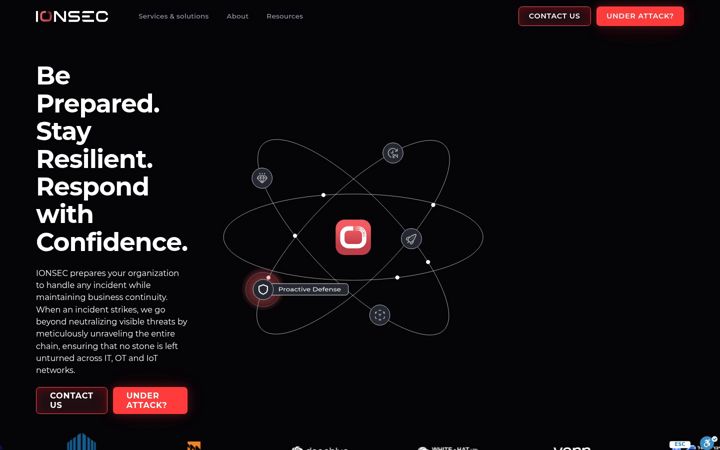 Skærmbillede af ionsec.io