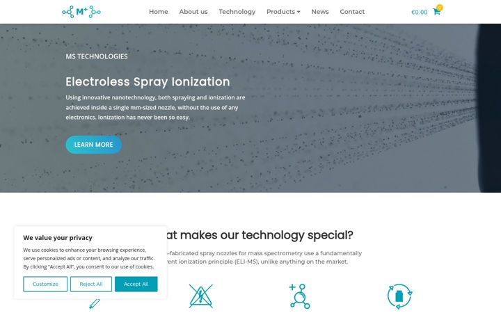 Screenshot of ionsprays.com