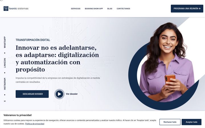 Screenshot of ioonic.es