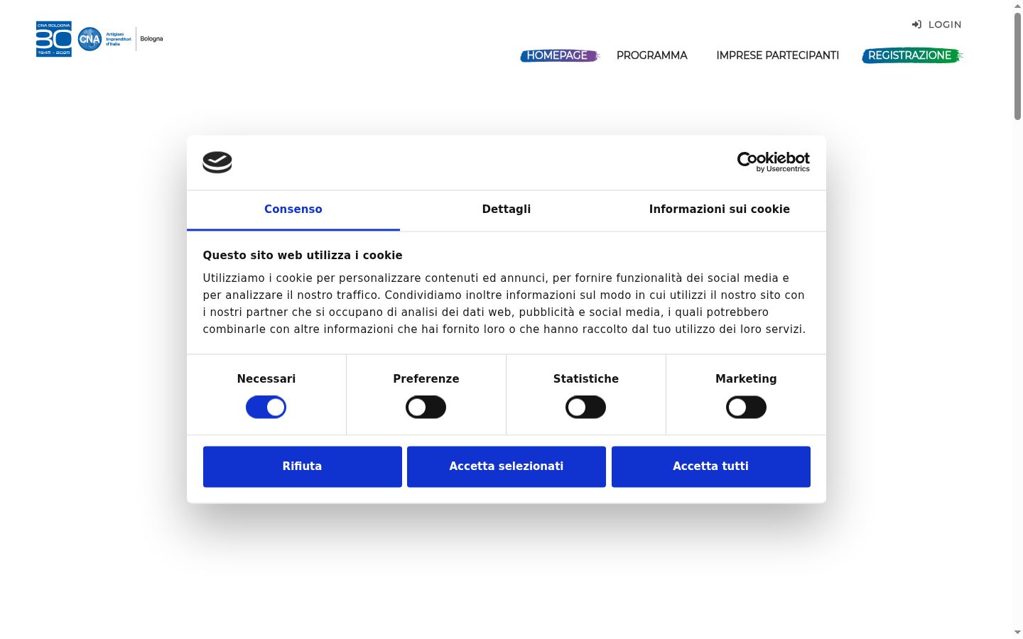 Captură de ecran a bannerului de consimțământ afișat înainte de orice interacțiune
