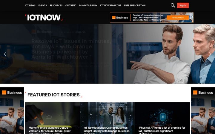 Screenshot di iot-now.com