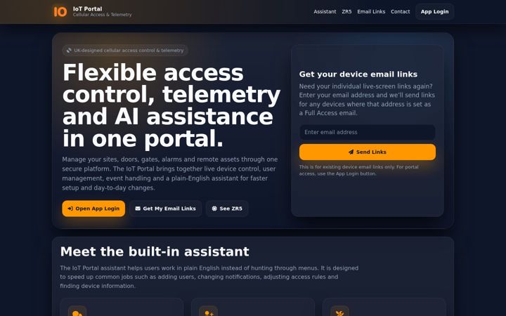 Screenshot of iot-portal.com