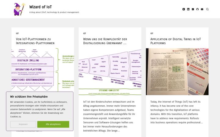 Screenshot of iot-wizard.de