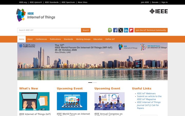 Screenshot of iot.ieee.org